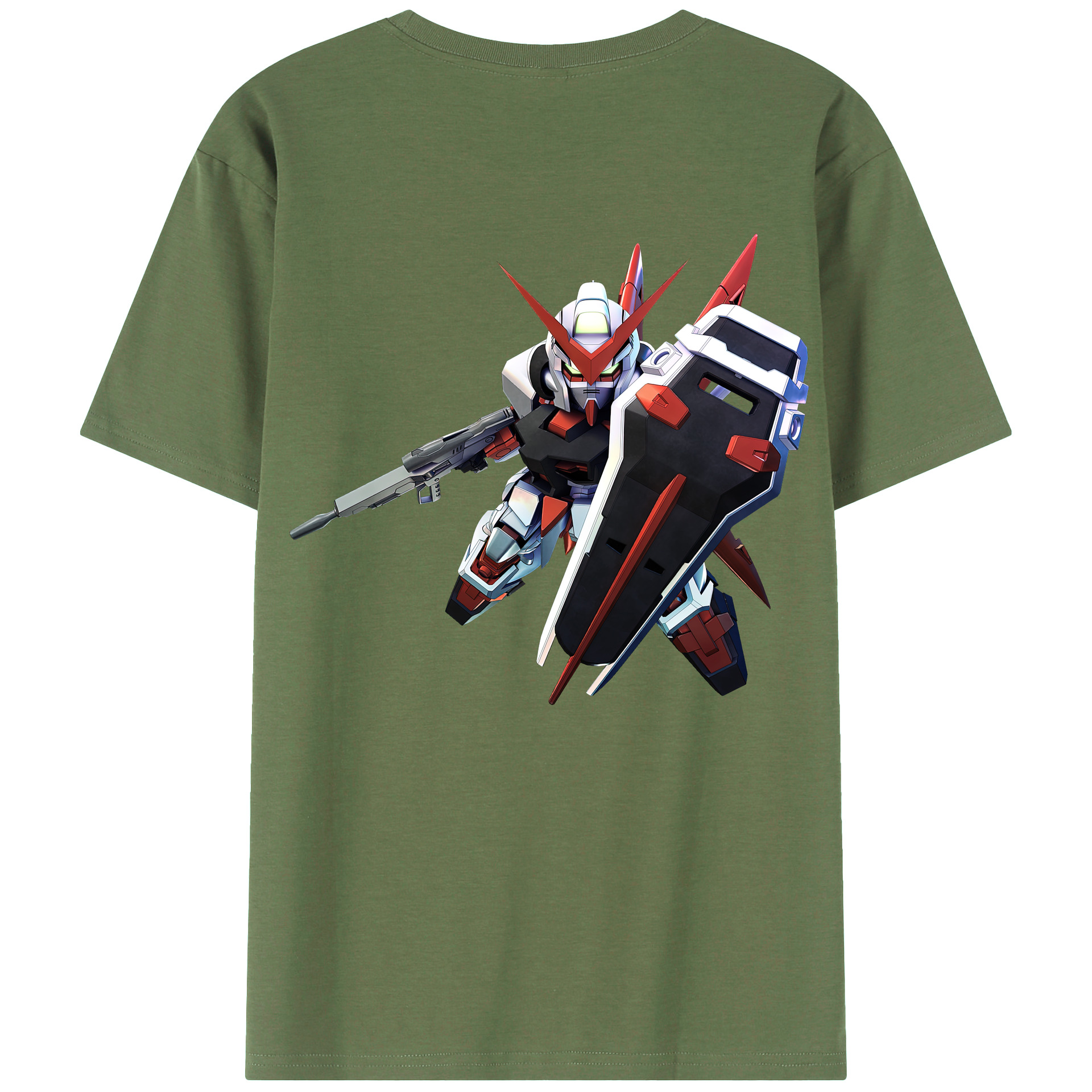 （画像用） 機動戦士ガンダム Mobile Suit Gundam 綿100％ メンズ半袖Tシャツ（バックプリント） 通気性